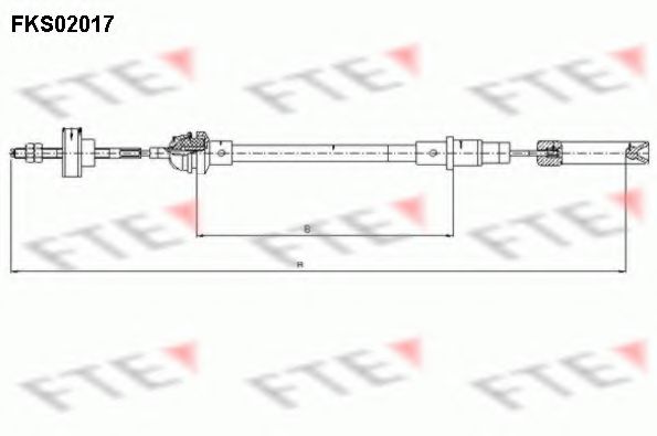 Трос, управление сцеплением FTE FKS02017