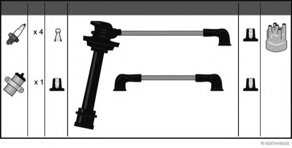 Комплект проводов зажигания HERTH+BUSS JAKOPARTS J5382024