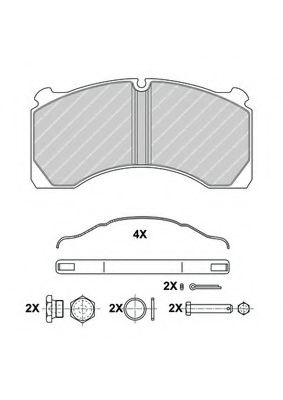 Комплект тормозных колодок, дисковый тормоз FERODO FCV1857BFE