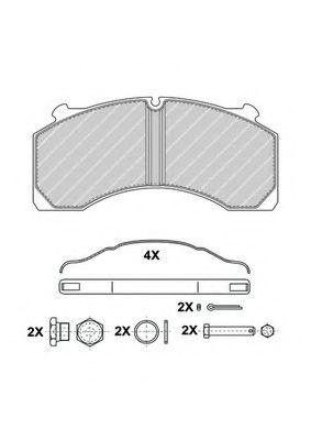 Комплект тормозных колодок, дисковый тормоз FERODO FCV4352B