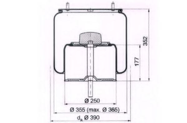 Кожух пневматической рессоры PE Automotive 084.019-12A