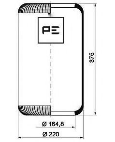 Кожух пневматической рессоры PE Automotive 8042