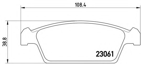 Комплект тормозных колодок, дисковый тормоз BREMBO P 15 001