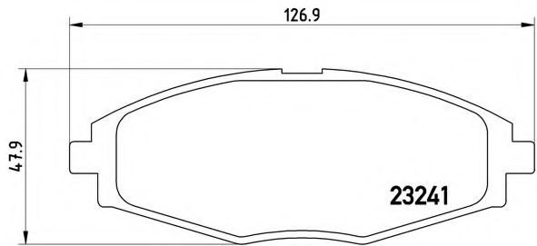 Комплект тормозных колодок, дисковый тормоз BREMBO P 15 006