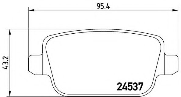 Комплект тормозных колодок, дисковый тормоз BREMBO P 44 016