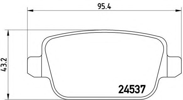 Комплект тормозных колодок, дисковый тормоз BREMBO P 44 017