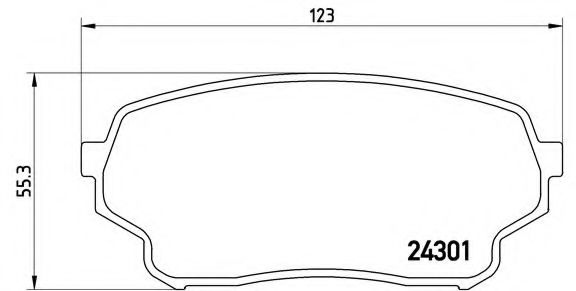 Комплект тормозных колодок, дисковый тормоз BREMBO P 79 019