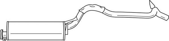 Глушитель выхлопных газов конечный AKS DASIS SG37611