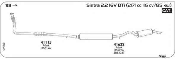 Система выпуска ОГ AKS DASIS SGOP200
