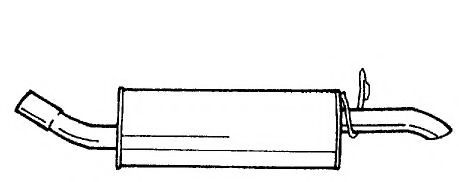 Глушитель выхлопных газов конечный AKS DASIS SG25628