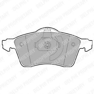 Комплект тормозных колодок, дисковый тормоз DELPHI LP1092
