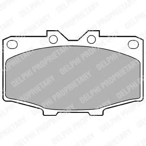 Комплект тормозных колодок, дисковый тормоз DELPHI LP448