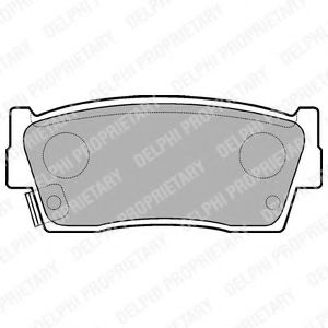Комплект тормозных колодок, дисковый тормоз DELPHI LP684