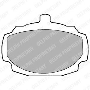 Комплект тормозных колодок, дисковый тормоз DELPHI LP7