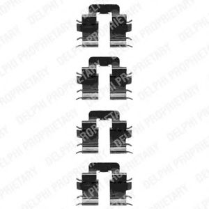 Комплектующие, колодки дискового тормоза DELPHI LX0345