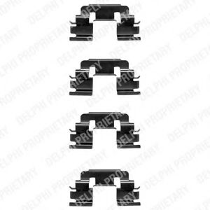 Комплектующие, колодки дискового тормоза DELPHI LX0381