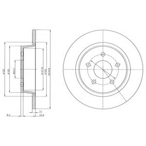 Тормозной диск DELPHI BG4533