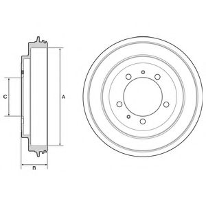 Тормозной барабан DELPHI BF540