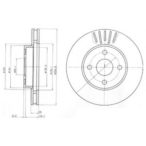 Тормозной диск DELPHI BG3781
