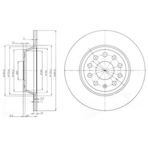 Тормозной диск DELPHI BG3954