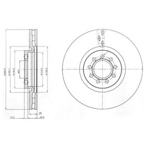 Тормозной диск DELPHI BG4101