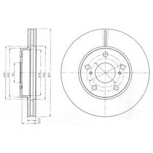 Тормозной диск DELPHI BG4234