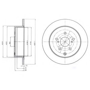 Тормозной диск DELPHI BG4237