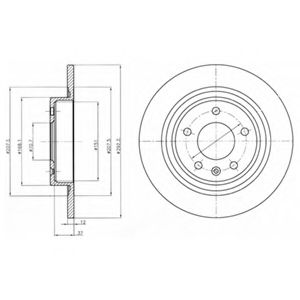 Тормозной диск DELPHI BG4279