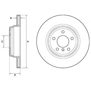 Тормозной диск DELPHI BG4665C