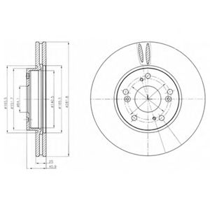 Тормозной диск DELPHI BG4186C