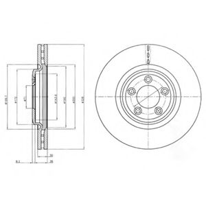 Тормозной диск DELPHI BG4203C