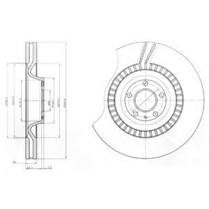 Тормозной диск DELPHI BG9070C