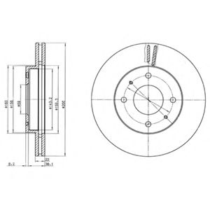 Тормозной диск DELPHI BG4537C