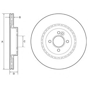 Тормозной диск DELPHI BG4568C