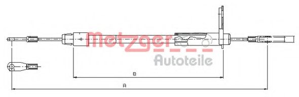 Трос, стояночная тормозная система METZGER 109325