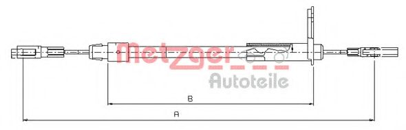 Трос, стояночная тормозная система METZGER 10.9441