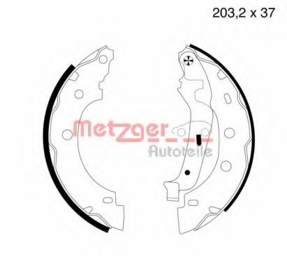 Комплект тормозных колодок METZGER MG 706