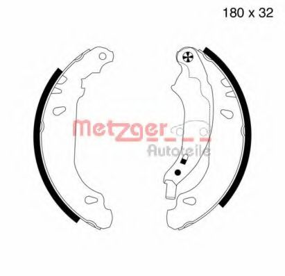Комплект тормозных колодок METZGER MG 719