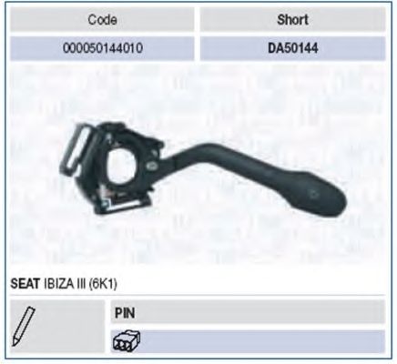 Выключатель на колонке рулевого управления MAGNETI MARELLI 000050144010