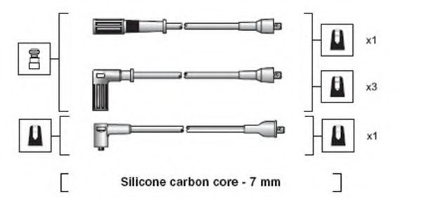 Комплект проводов зажигания MAGNETI MARELLI 941318111120