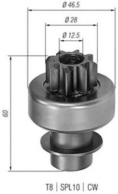 Ведущая шестерня, стартер MAGNETI MARELLI 940113020145