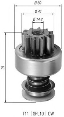 Ведущая шестерня, стартер MAGNETI MARELLI 940113020233