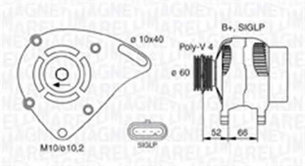 Генератор MAGNETI MARELLI 063730022010