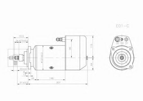 Стартер EFEL 22219