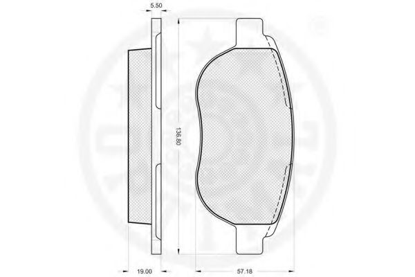Комплект тормозных колодок, дисковый тормоз OPTIMAL 23600