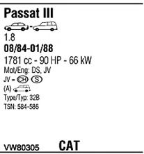 Система выпуска ОГ FONOS VW80305