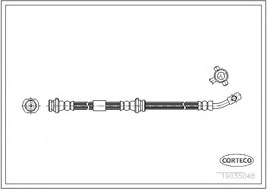 Тормозной шланг CORTECO 19035048