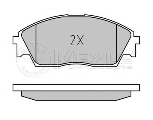 Комплект тормозных колодок, дисковый тормоз MEYLE 21322