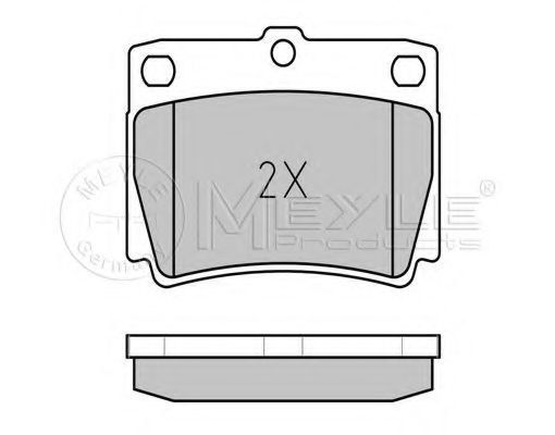 Комплект тормозных колодок, дисковый тормоз MEYLE 23595