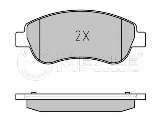 Комплект тормозных колодок, дисковый тормоз MEYLE 24639